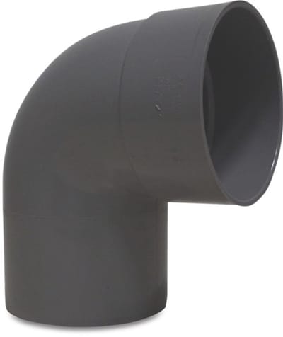 Bocht 87° PVC-U 32 mm – Lijmmof x Spie Grijs KOMO AB01