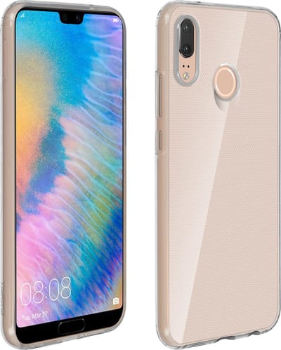 Huawei cover - TPU - transparant - voor Huawei P20 Lite