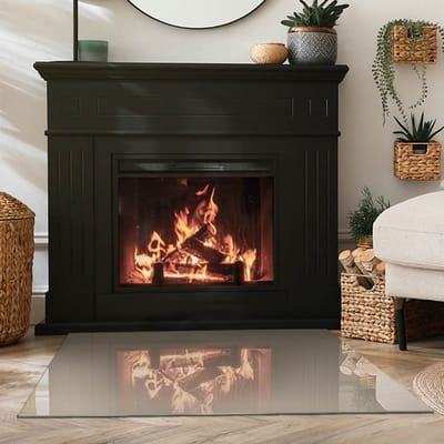 Coloray Vloerplaat Houtkachel - Plaat voor Onder Kachel - 100 cm x 70 cm - Kachel Vloerplaat - Bruin Vloerplaat Kachel - Onderplaat Voor Houtkachel - Vloerplaat Openhaard - Houtkachel Accessoires - Verwarmingsaccessoires