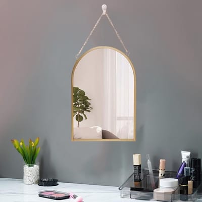 Decoratieve Wandspiegel met Ketting voor Make-up en Interieur in Badkamer, Woonkamer en Slaapkamer