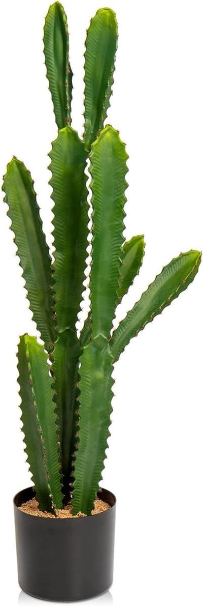 Grote 82 cm Nepp Cactus Plant in Pot - Kunstplant voor Binnen en Buiten, Perfecte Decoratie voor Woonkamer, Slaapkamer en Kantoor