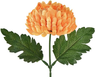 Kunstbloem Chrysant Oranje Ø7cm 18cm 4st