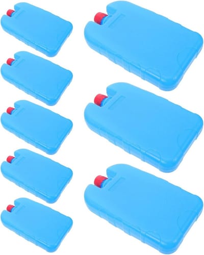 Koelblokken Set - Vriesblokken Herbruikbaar - Lunchbox Koelen - Langdurige Koeling - 8 Stuks - Blauw