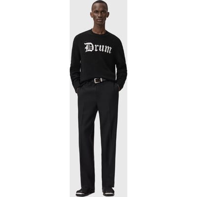 AllSaints Drum Crew Black/chalk White Taglia: XS | Maglioni a maglia Outlet | Uomo | Bianco