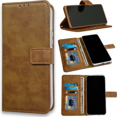 HB Hoesje Geschikt voor Samsung Galaxy S20 FE - Bruin - Portemonnee Book Case - Pasjeshouder en Magneetlipje
