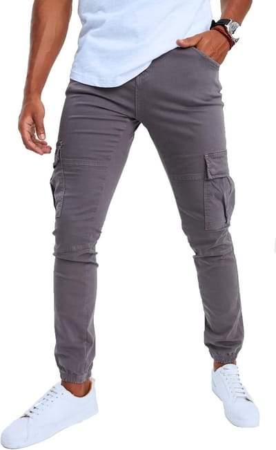 Heren Jeans Chino Cargo Broek Stretch Slim Fit Jogger Casual Kwaliteit