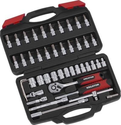 Kreator KRT500117 Dopsleutelset - 40 delig - 1/4