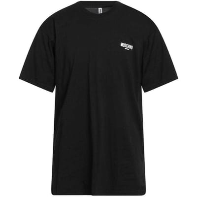 Moschino Unisex Volwassenen Zwem Logo Katoenen T-Shirt (Zwart)