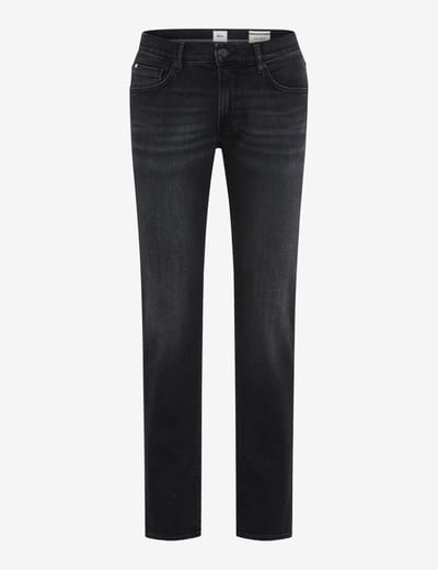 Brax Heren Jeans  Style CHUCK BALCK USED, denim zwart, maat 33/32