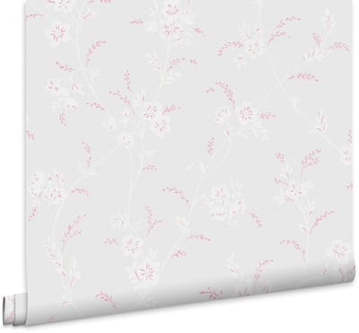 Laura Ashley Eva Floral Behang - Bloemen - 10mx52cm - Grijs