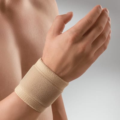 BORT ActiveColor Polsbrace - Handbrace - Polsbandage - Pols Ondersteuning - Ergonomisch Ontwerp - Beige - Maat M