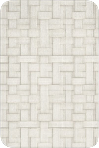 Badmat 60x90 cm - Antislip - Vlechtwerk - Banen - Beige - Badmatten voor badkamer - Badkamermat - Douchemat - Badkamer mat