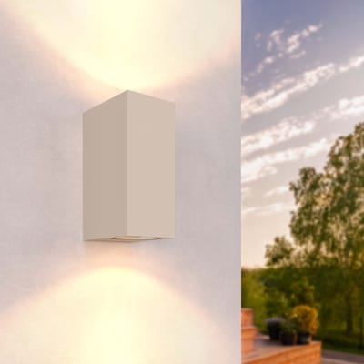 Ledvion - Wandlamp Buiten Cube, Beige, GU10 Fitting