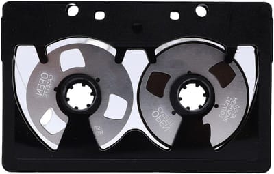 Lege Cassetteband - Audio Tape Muziek Tape - Muziek Opnemen - Met Metalen Wiel - 50 Minuten - Zwart