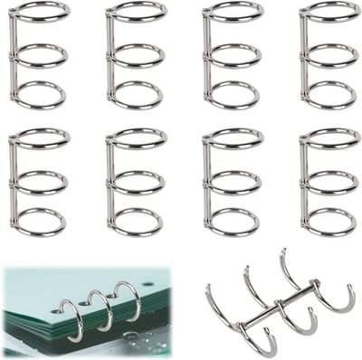 Set van 16 Metalen Boekringen - 20mm Ringen voor A4 Papier, Indexkaarten en Scrapbooking - Duurzame Binder Ringen in Zilverkleur