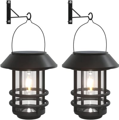 Set van 2 Solar Buitenwandlampen - LED Tuinverlichting op Zonne-Energie