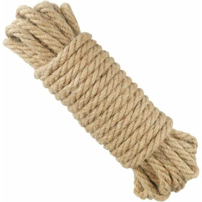EXCITAT 10m Jutetouw - Henneptouw - Natuurlijk touw - Jutetouw Hobbytouw - geschikt voor tuin, doe-het-zelf knutselen, verpakking en decoratie - 10mm