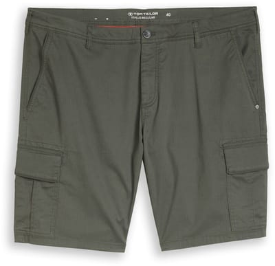 Tom Tailor - Plus Size - TTPLUS REGULAR Cargo-short - Maat 48 - khaki mini geometric print
