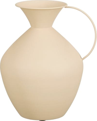 Mica Decorations Gyge Vaas - L26 x B22 x H31 cm - Metaal - Off-white