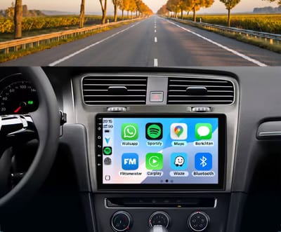 Autoradio 4/64GB met Carplay en Android auto | Geschikt voor Vw Volkswagen Golf 7 2012-2020 | Radio scherm met Navigatie | 2012 2013 2014 2015 2016 2017 2018 2019 2020 | TSI GTI R GTD donker grijs