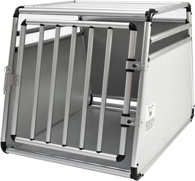 Ronde Honden Bench Aluminium - Veilig Transportkooi Auto Maat M
