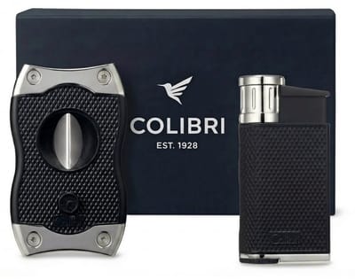 Colibri Evo Sigaren Aansteker & SV-cut Sigarenknipper - Windbestendig Stormaansteker - Gunmetal