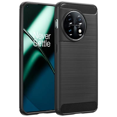 imoshion Hoesje - Geschikt voor OnePlus 11 - Brushed Backcover - Zwart