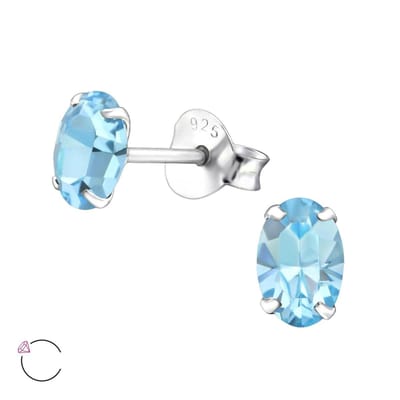 WeLoveSilver - zilveren oorstekers - Swarovski kristallen - 925 zilver