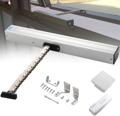 Elektrische Raamopener - Automatische Bediening - Ventilatie Automatisering - Stille Kettingaandrijving - 300-1000 mm Slag - Zilverkleurig