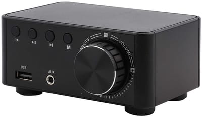 Dailygoods - Bluetooth 5.0 Stereo Audio Versterker - 2-kanaals Hi-Fi - 50 W x 2 - Zwart - Geschikt voor Home-luidsprekers - Krachtige audio-ervaring