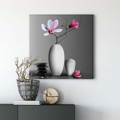 Canvas print DD123262 Magnolia A.S. Création 0,5 x 0,5 m Grijs Kantoor Hal/Gang Keuken Slaapkamer Woonkamer