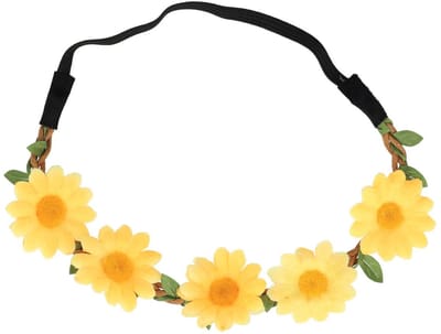 Haarsoires Haarband Bloemen – Gevlochten – Oranje