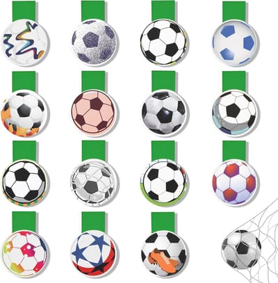 Magnetische boekenleggers voetbal - 15 verschillende stijlen - duurzaam papier en magneten - ShopVlot