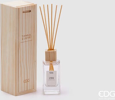 EDG Enzo De Gasperi Geurstokjes Essentiel Tonka Clouds in houten doosje H12,5 - 90ml
