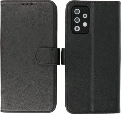 Hoesje Geschikt voor Samsung Galaxy A72 - Book Case Telefoonhoesje - Kaarthouder Portemonnee Hoesje - Wallet Cases - Zwart
