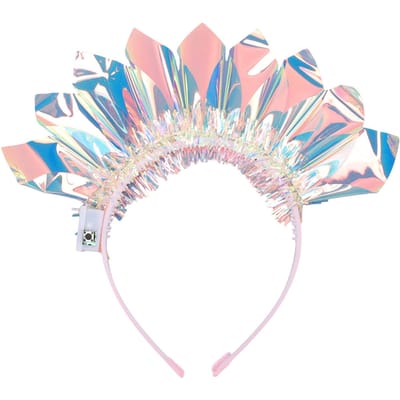 Glow in the Dark Hoofdband Kroon LED Verlichte Hoofdband Haaraccessoires voor Vrouwen Meisjes Feest Gloeiende Hoofdband white