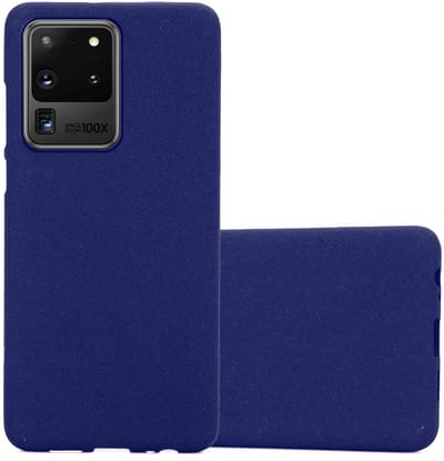 Cadorabo Hoesje geschikt voor Samsung Galaxy S20 ULTRA in FROST DONKER BLAUW - Beschermhoes gemaakt van flexibel TPU silicone Case Cover