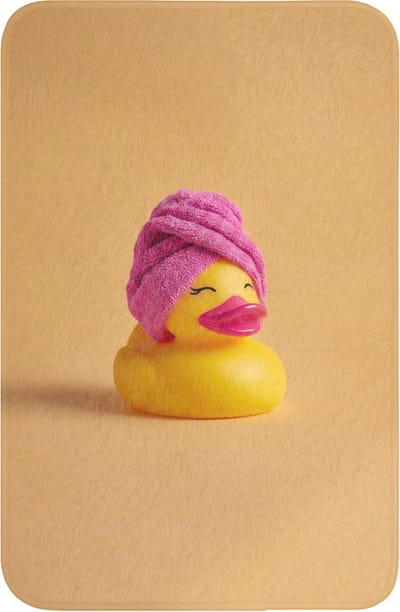 WC mat 40x60 cm - Antislip - Badeend - Handdoek - Kleurrijk - Toiletmat - Vloermat - Douchemat - Toilet tapijt - Toiletmatten