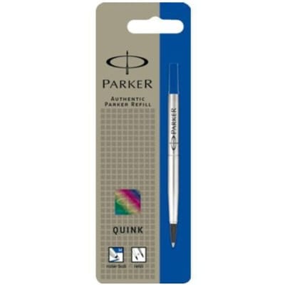 Parker rollerballpen inktvulling | medium punt | blauwe QUINK inkt | 1 stuk