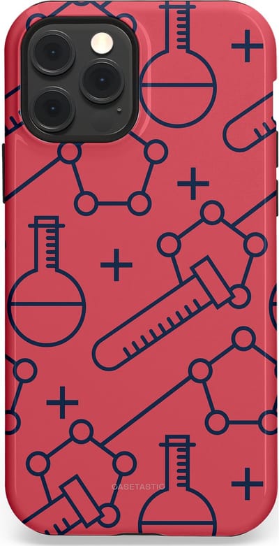 Casetastic hoesje geschikt voor Apple iPhone 12 / Apple iPhone 12 Pro - MagSafe - Dubbellaagse bescherming - Rode Laboratorium - Fashion Case - Koraal