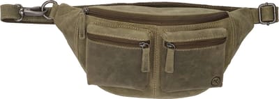 Hide & Stitches Idaho Heuptas - 100% Leer - Olijfgroen
