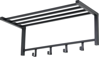 LOFT42 Bergamo Kapstok - Zwart – Metaal – 4 haken