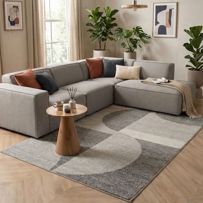 Flycarpets Belos Scandinavisch Vloerkleed - Grijs - Laagpolig Tapijt - 80x140 cm