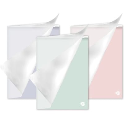 Mila pastel schrift a5, gelinieerd, assorti