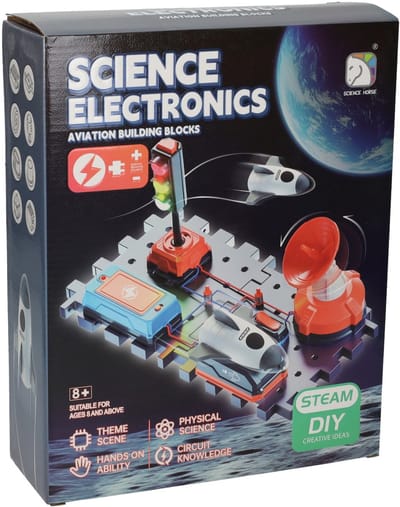 Lobbes bouwset Science Electronics luchtvaart met stoplicht educatief.