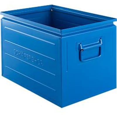 Schäfer Shop Select stapelbak, 40 l, 150 kg, L 480 x B 308 x H 301 mm, staal, RAL 5015 (hemelsblauw)