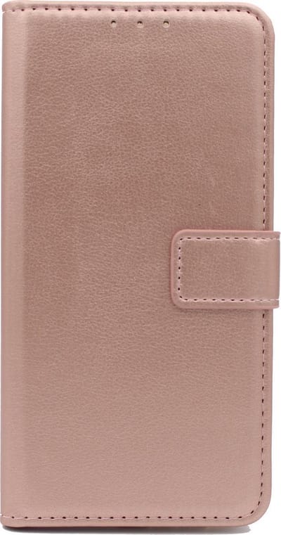 HB Hoesje Geschikt voor Samsung Galaxy J6 Plus - Portemonnee Book Case - Pasjeshouder en Magneetlipje - Roségoud