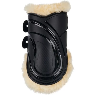 Polyurethaan beenbeschermers voor paarden met synthetisch lamsleer Equestro Evolution