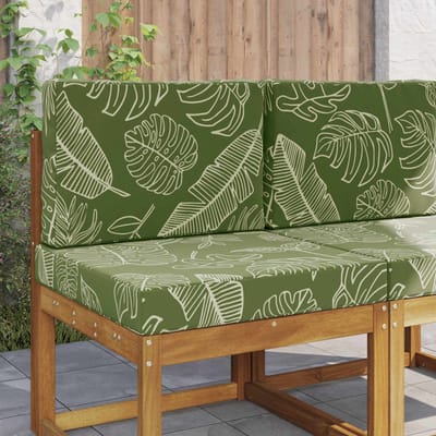 vidaXL Buiten bankkussen Polyester Bladontwerp 60 x 60 cm Bladontwerp