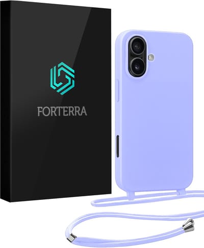 Hoesje Geschikt voor iPhone 17 Case Siliconen Hoes Met Koord - Hoes Geschikt voor iPhone 17 Met Telefoonkoord Hoesje Backcover - Lila